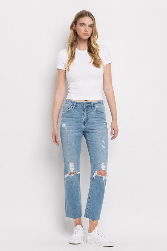 High Rise Distressed Jeans