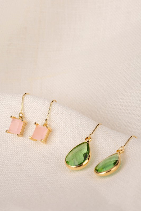 Gem Earring Set