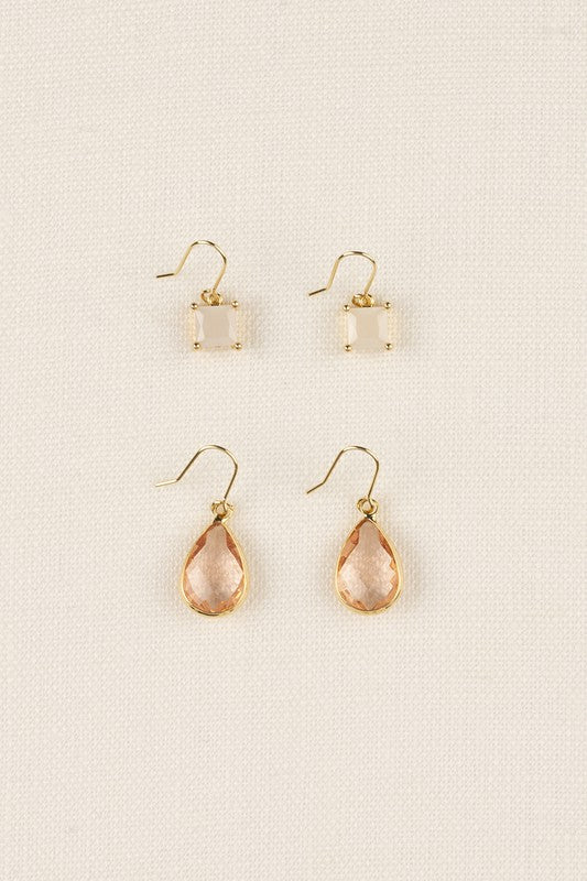 Stone Earring Set