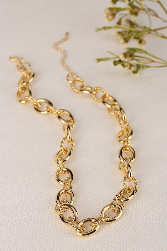 Circle Chain Necklace - Gold